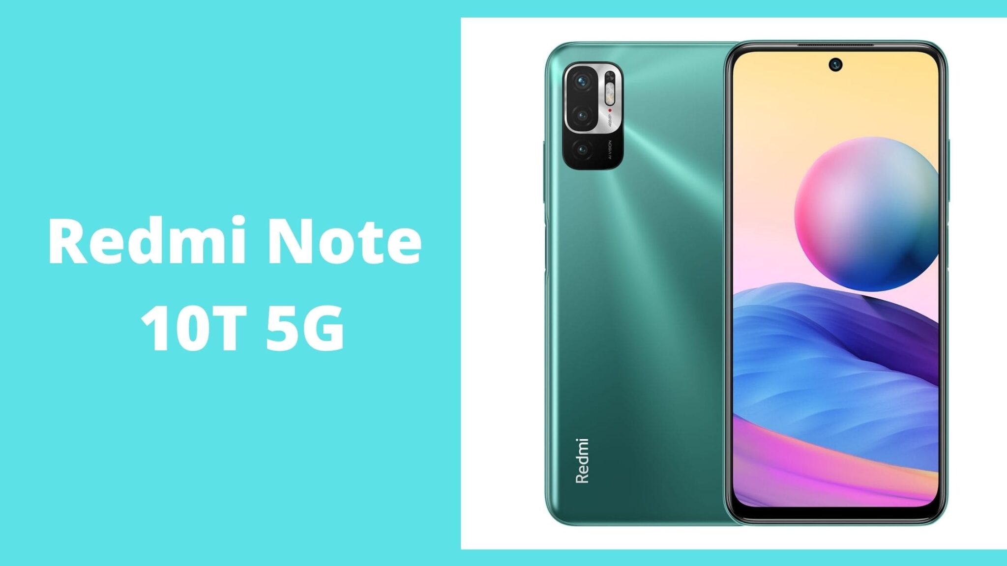 Redmi Note 10T 5G, Check Price, Specification & Features.
